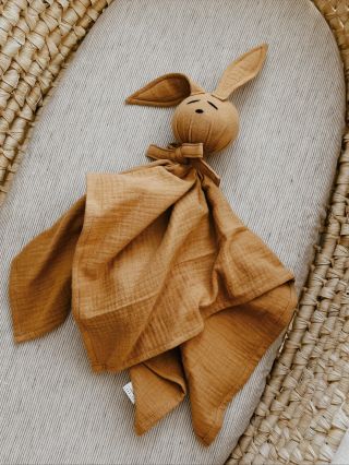 Kamoš na zaspávanie ❤️ Mušelínový zajko z organickej bavlny